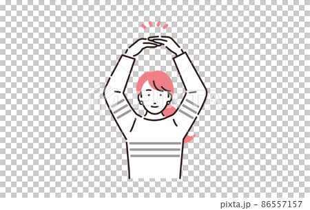 用手繞圈的女人 86557157