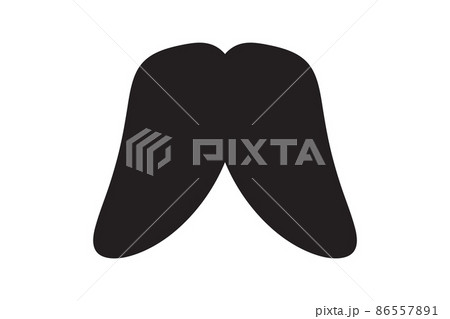 Moustache vector icon. Black retro style mustache. Shave barber vintage man face 86557891
