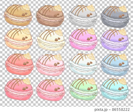Colorful macaroon 16 color set whipped & chocolate ver Colorful macaroon 16 color set whipped & chocolate ver 86558222