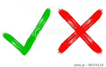 The green checkmark is that chervonii hrest, the icon is so abo ni, the background is on a white background, vector The green checkmark is that chervonii hrest, the icon is so abo ni, the background is on a white background, vector 86559128