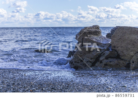 茨城県日立市　初崎海岸の岩場 86559731