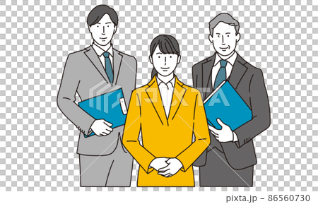 3人のアジア人ビジネスパーソン 86560730