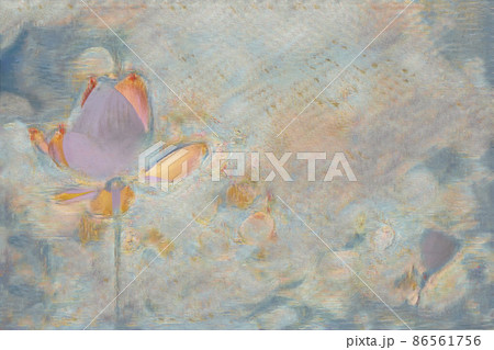 大阪市咲くやこの花館の蓮をデジタル処理したイラスト 86561756