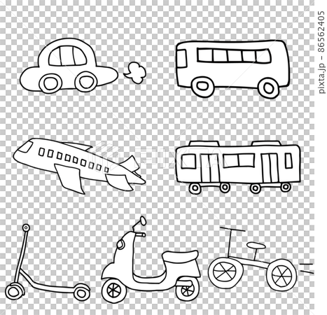 各種車輛線描插圖 86562405
