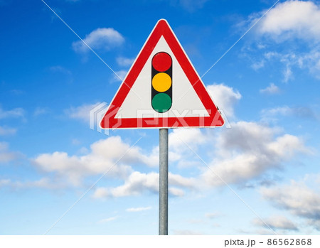 Traffic lights sign close up 86562868