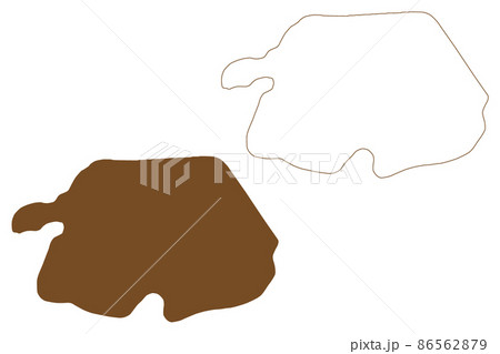 Champ island (Russia, Russian Federation, Franz Josef Land archipelago) map vector illustration, scribble sketch Ostrov Champ map 86562879