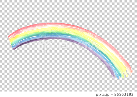 水彩で描いた虹のイラスト 86563192