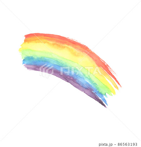 水彩で描いた虹のイラストのイラスト素材 [86563193] - PIXTA
