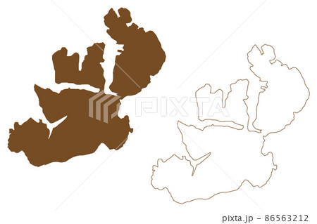 Kvaloya island (Kingdom of Norway) map vector illustration, scribble sketch Tromso or Sallir map Kvaloya island (Kingdom of Norway) map vector illustration, scribble sketch Tromso or Sallir map 86563212
