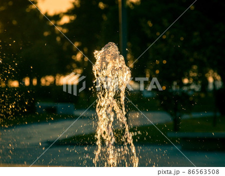 Water fountain closeup details outdoors Water fountain closeup details outdoors 86563508