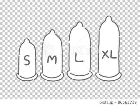 Condom size illustration 86563719
