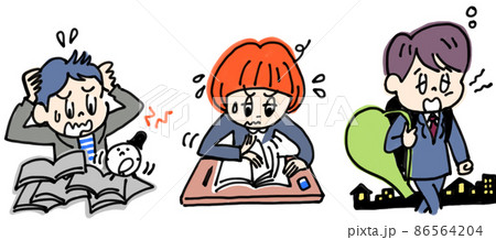 勉強と部活とに忙しい中学生 86564204
