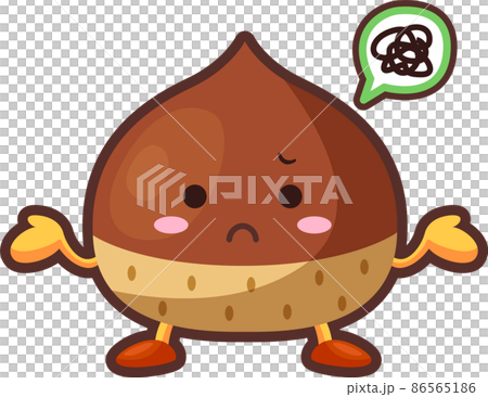 呆れるかわいい栗のイラスト 86565186