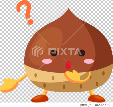 Cute Chestnut Illustration of a cute chestnut character with... - Stock Illustration ...