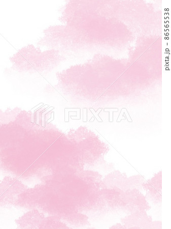 桜色に染まった春の山々のようなシンプル背景素材 86565538
