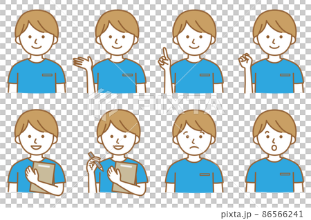 Icon Human Short Sleeve Male AI Material Vector 86566241