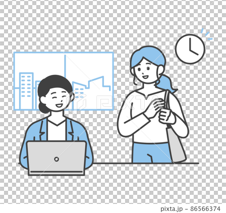 縮短工作時間系統的圖像說明材料 86566374