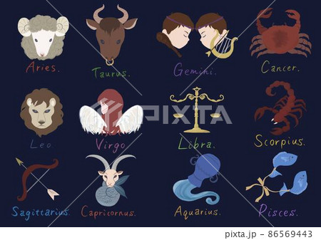 12星座_イラスト_セット 86569443