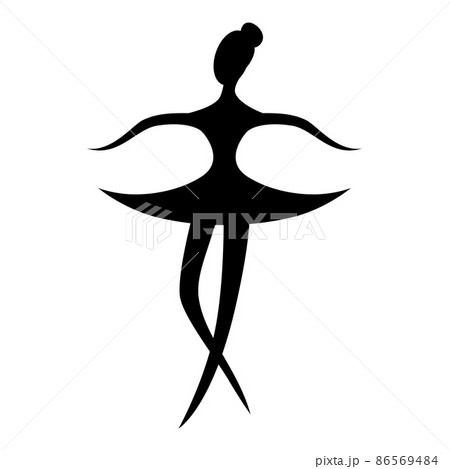 Stylized image ballet woman icon Stylized image ballet woman icon 86569484