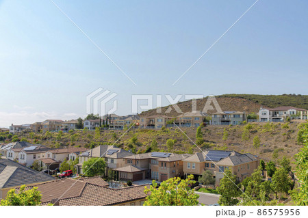 Hillside residential area at Double Peak Park in San Marcos, California 86575956