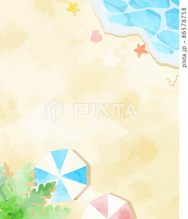 爽やかな夏の海の背景イラストのイラスト素材 爽やかな夏の海の背景イラストのイラスト素材