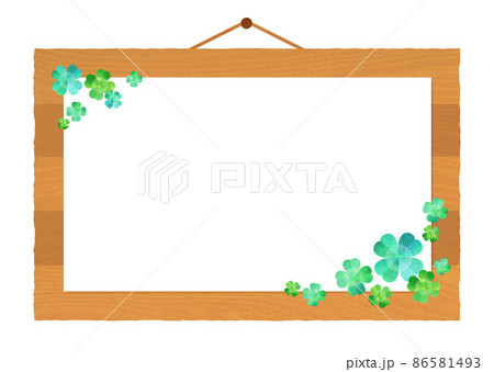 背景素材 看板 掲示板 クローバー 86581493