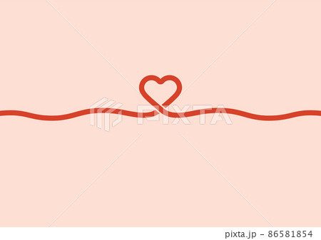 水引みたいなハートの形の赤いリボン - バレンタイン・恋愛・結婚のイメージ素材 - A4比率 水引みたいなハートの形の赤いリボン - バレンタイン・恋愛・結婚のイメージ素材 - A4比率 86581854