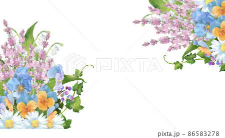 爽やかな色のブーケのフレーム 爽やかな色のブーケのフレーム 86583278