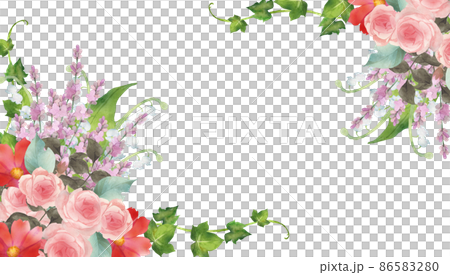 Pink bouquet frame Pink bouquet frame 86583280