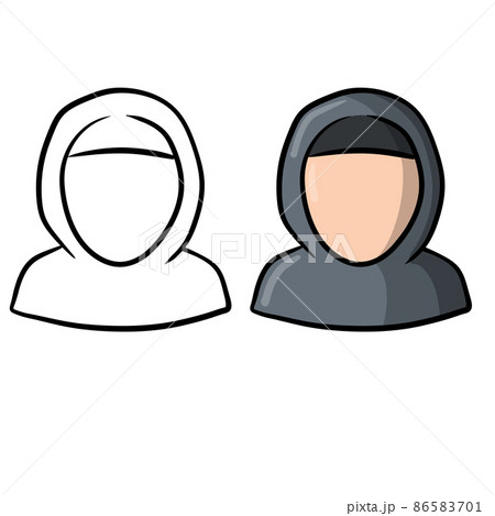 Set of Avatar of Muslim girl covered with scarf Set of Avatar of Muslim girl covered with scarf 86583701
