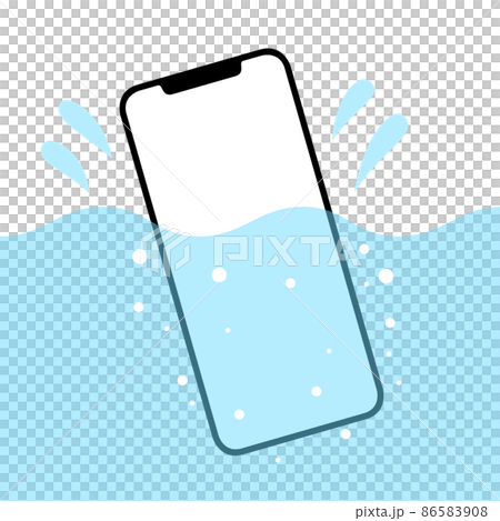 Illustration of a submerged smartphone Illustration of a submerged smartphone 86583908