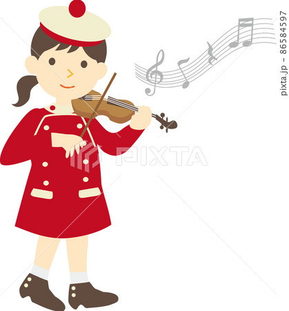 バイオリンを弾く女の子 86584597