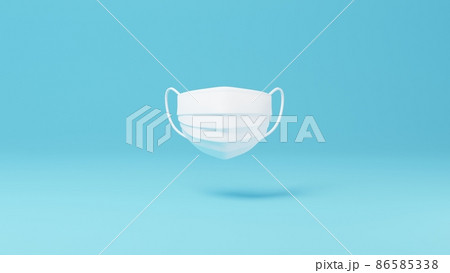 3DCGで描かれたマスクのイラスト。 86585338
