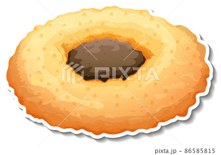 A butter cookie with chocolate A butter cookie with chocolate 86585815