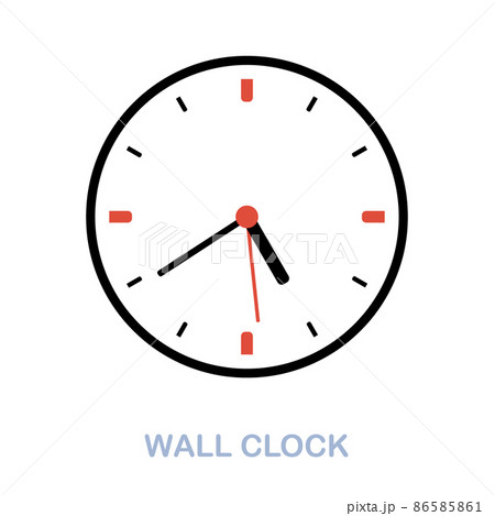 Wall Clock flat icon. Colored element sign from office tools collection. Flat Wall Clock icon sign for web design, infographics and more. Wall Clock flat icon. Colored element sign from office tools collection. Flat Wall Clock icon sign for web design, infographics and more. 86585861