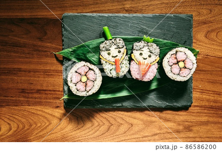 桃の節句　祭り寿司　盛り付け 86586200