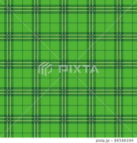 緑のタータンチェックのシームレスパターン 86586394