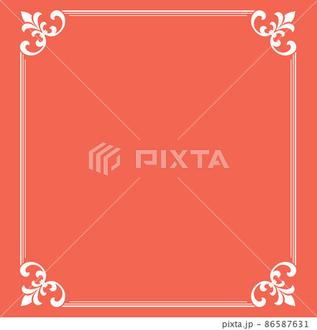 Decorative frame Elegant vector element for design in Eastern style, place for text. Floral pink and white border. Lace illustration for invitations and greeting cards Decorative frame Elegant vector element for design in Eastern style, place for text. Floral pink and white border. Lace illustration for invitations and greeting cards 86587631