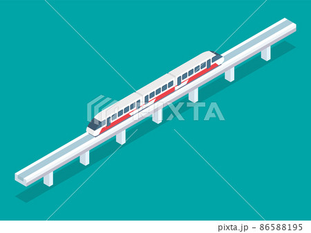 Isometric Modern High Speed Train 86588195