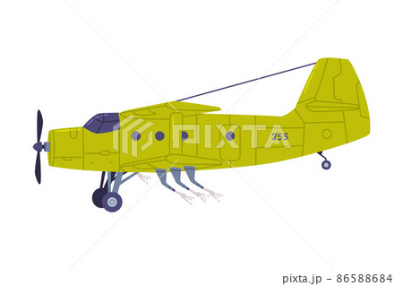 Agricultural Propeller Plane For Aerial のイラスト素材