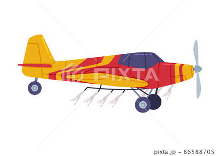 Agricultural Propeller Plane For Aerial のイラスト素材