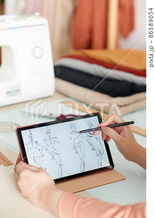 Fashion Designer Drawing Sketches 86589054