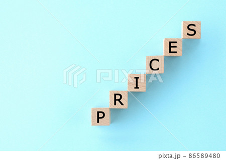 価格・料金の値上げ・値上がりイメージ 86589480