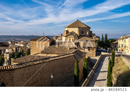 Spanish picturesque medieval fortress and church in Cuenca. Spain 86589523