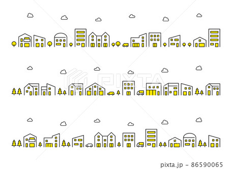 街並みベクター素材 86590065