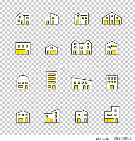 建物アイコンセット 建物アイコンセット 86590068