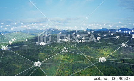 環境とネットワーク　サステナブル　SDGs 86590688