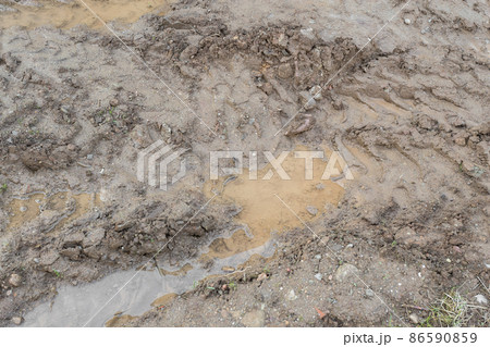 Puddle and mud 86590859