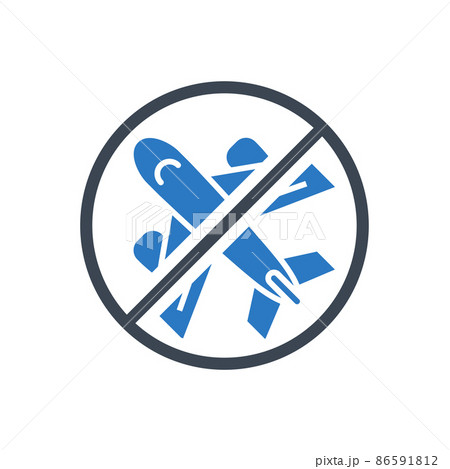 Avoid Travel related vector glyph icon Avoid Travel related vector glyph icon 86591812