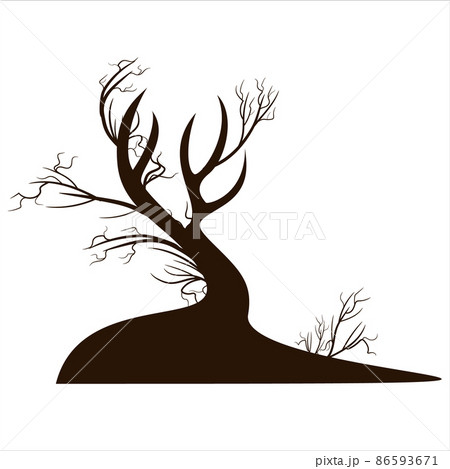 Vector image isolated on white background. Tree branch. Rostock. Tree.Concept. EPS 10 86593671